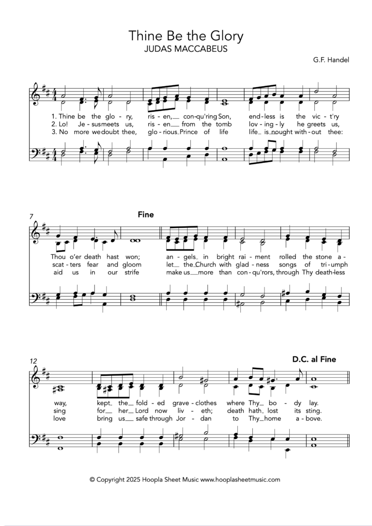 Thine be the Glory (Classic Version) (Flexible 4-Part)