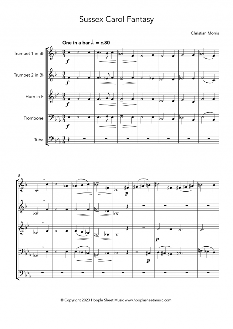 Sussex Carol Fantasy (Brass Quintet)