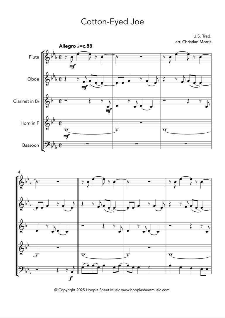 Cotton-Eyed Joe (Wind Quintet)