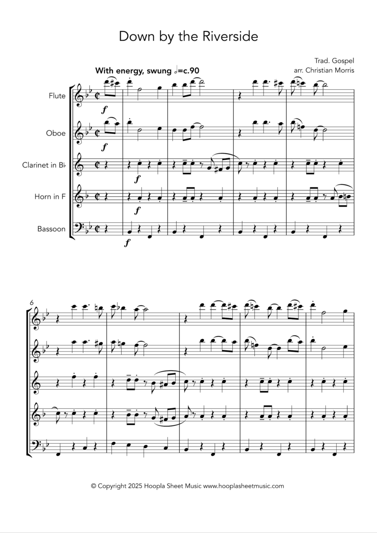 Down by the Riverside (Wind Quintet)