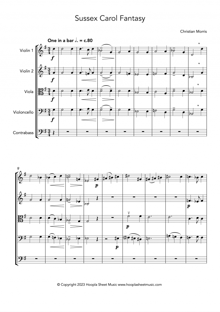 Sussex Carol Fantasy (String Ensemble)