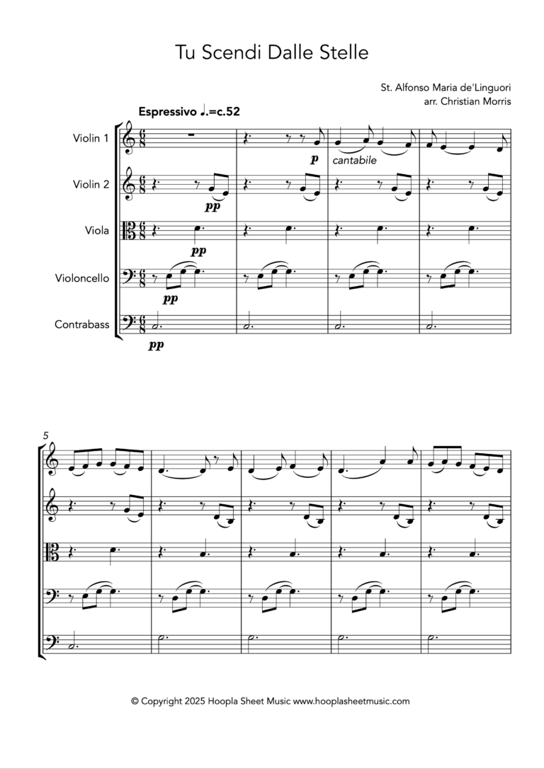 Tu Scendi Dalle Stelle (String Ensemble)