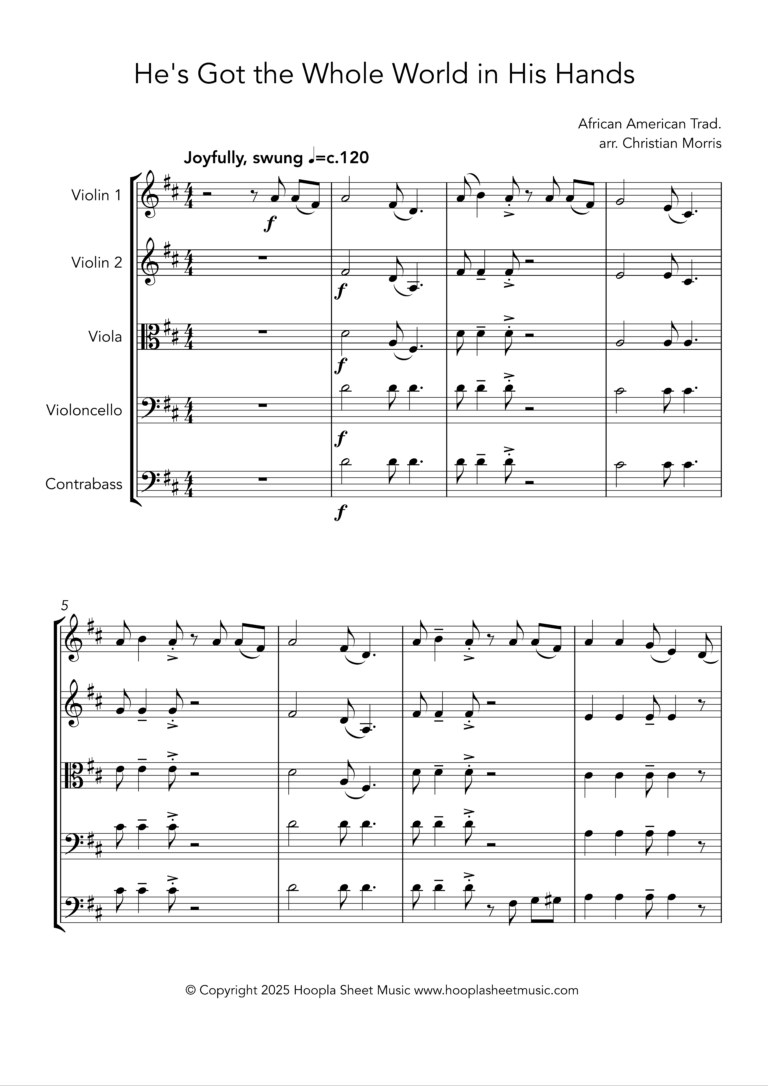 He’s Got the Whole World in His Hands (String Ensemble/Orch)
