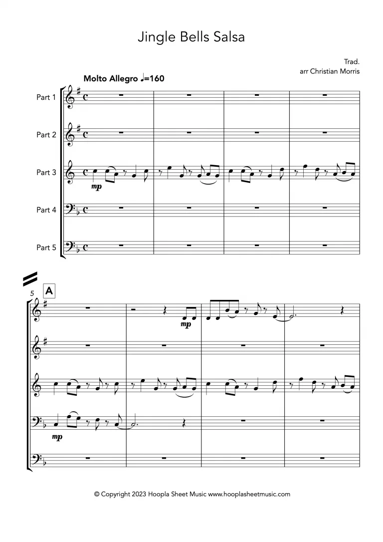 Jingle Bells Salsa (Flexible 5-Part)